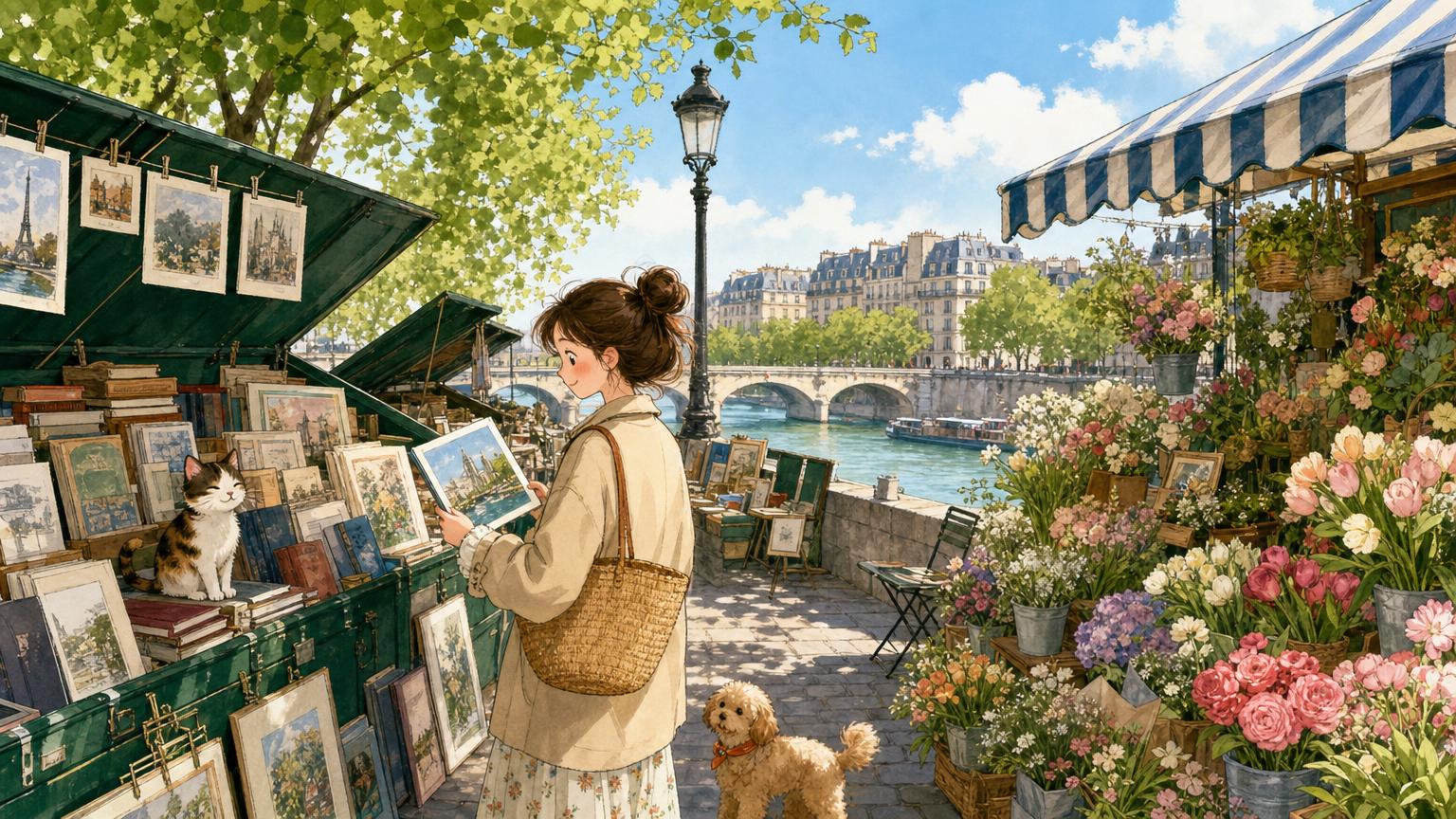 paris-senna-oldbooks-flower-market