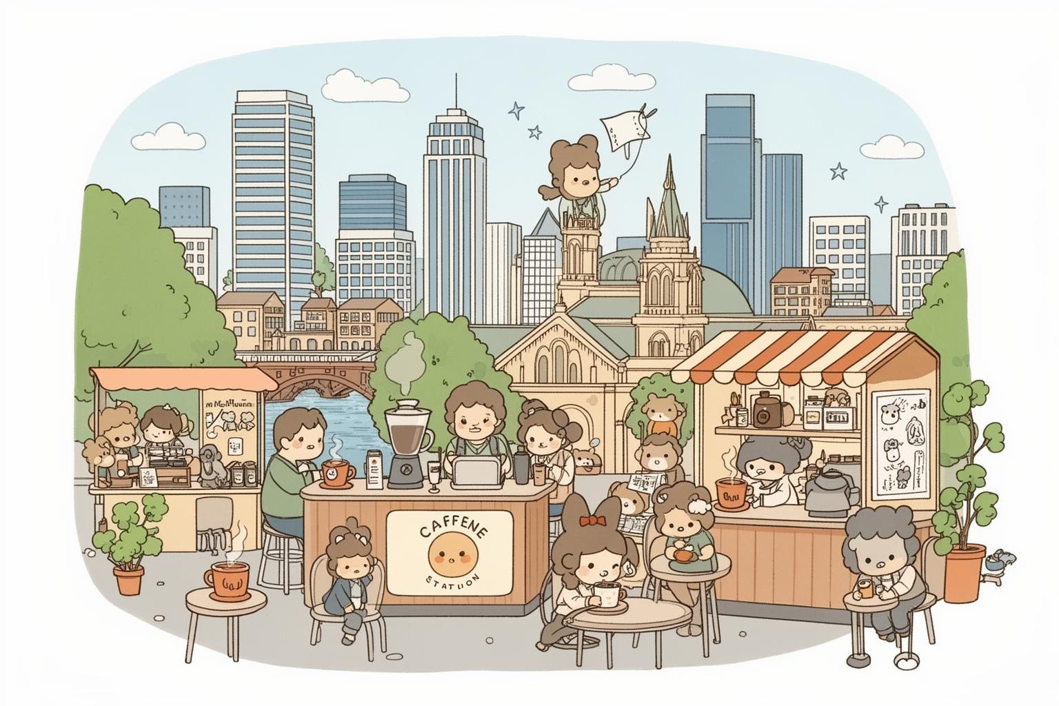 zhongyang-shangwu-qu-cbd-de-xiangnong-guibao-dushi-maibo-zhongde-kafeiyin-yizhan