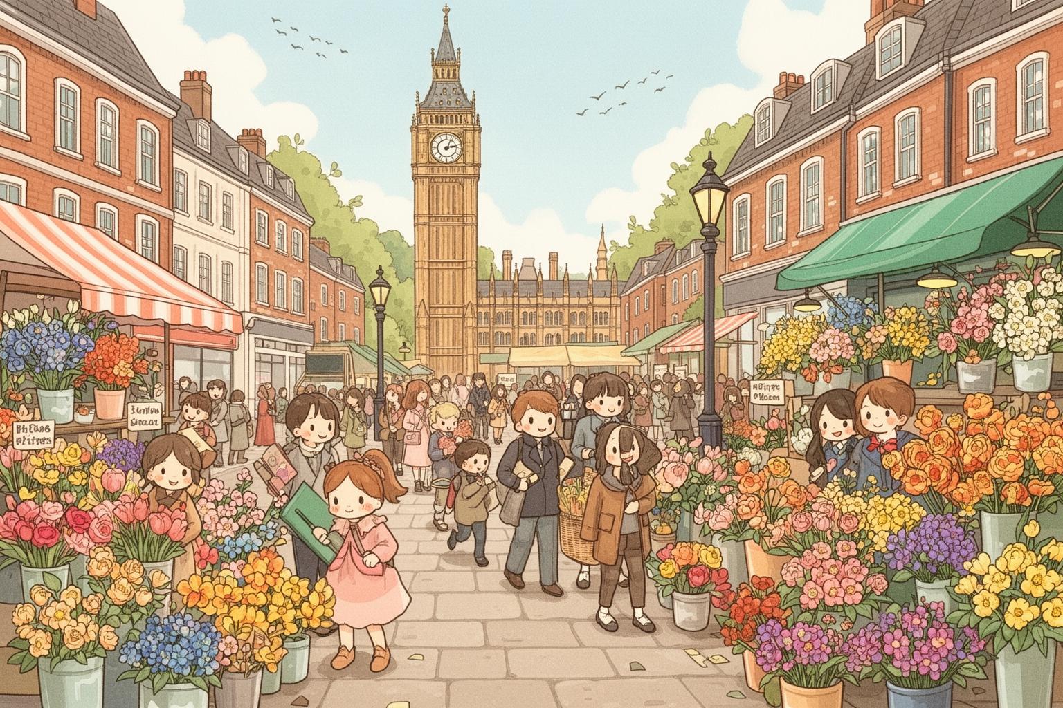 zhou-ri-qing-chen-de-fen-fang-shi-pian-gelunbiya-lu-hua-hui-shi-chang-columbia-road-flower-market